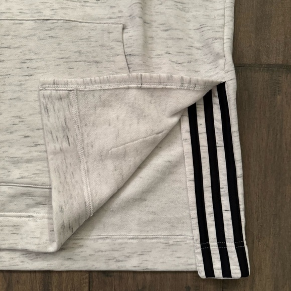 NWT Adidas white / heather gray hoodie - size small - Picture 5 of 6